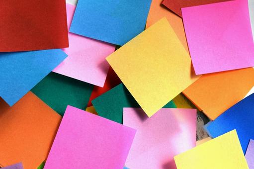 カラフルな折り紙 折り紙,色紙,紙の写真素材