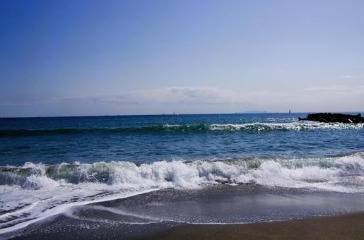 七里ヶ浜の波 七里ヶ浜の波 七里ヶ浜,海,海辺の写真素材