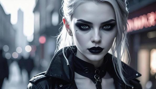 アメコミの悪役風な女性　ヴィランの写真