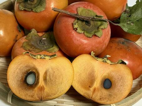 柿　断面 柿,果物,食べ物の写真素材