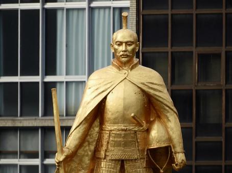 黄金の織田信長公像 黄金の織田信長公像,織田信長,信長の写真素材