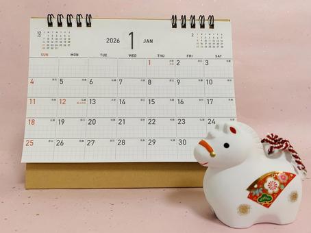 2026年1月カレンダー 1月,1月カレンダー,2026年の写真素材