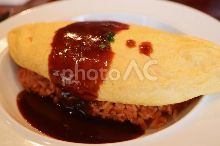 オムライスのイメージ オムライス,たまご,カフェの写真素材