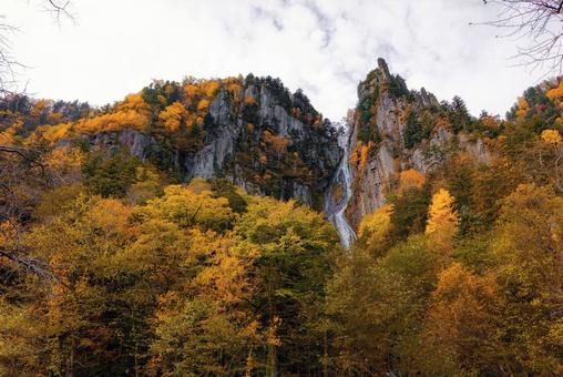 層雲峡の紅葉　の写真