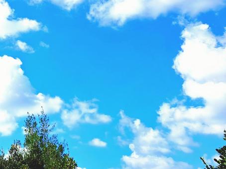 青い空 背景 青い空 背景の写真