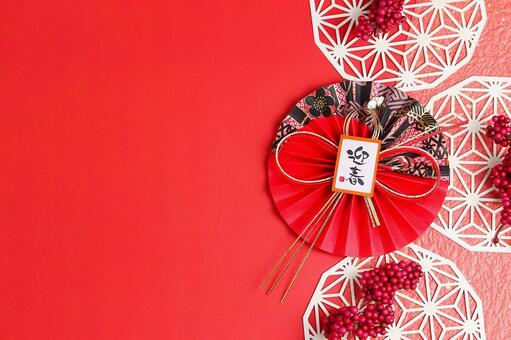 和風な年賀状素材 年賀状,年賀,あけましておめでとうの写真素材