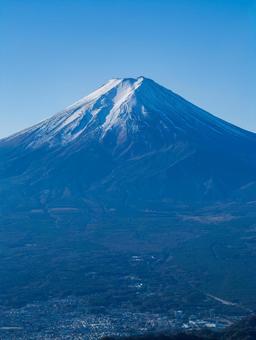 三ッ峠山頂からの富士山 三ッ峠山頂からの富士山の写真