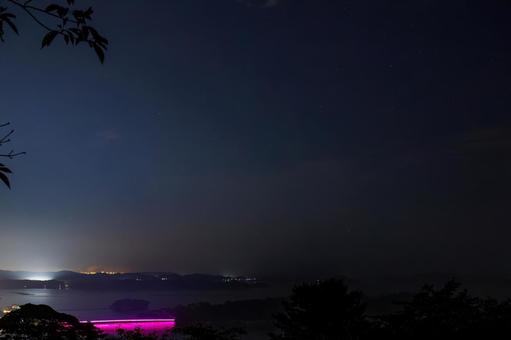 松島の夜景⒁ 松島,日本三景,夜の写真素材