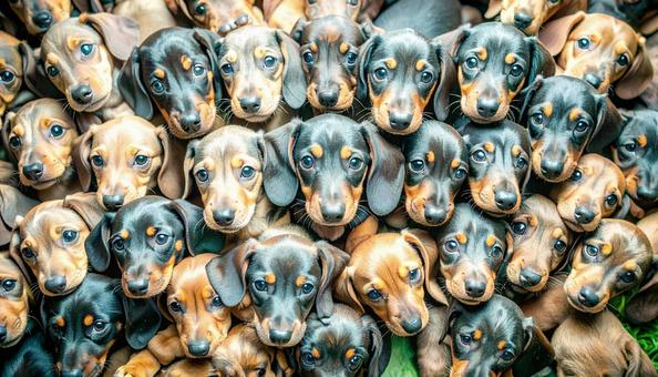 犬の大群 犬の大群の写真