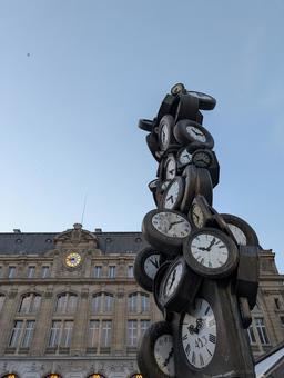 サンラザール駅 サンラザール駅 時差,パリ,フランスの写真素材