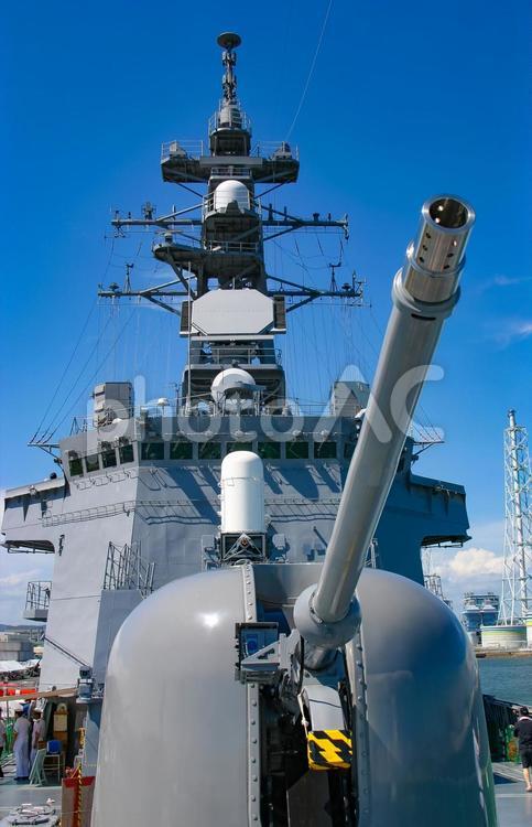 海上自衛隊護衛艦の主砲 海上自衛隊,自衛隊,ミリタリーの写真素材