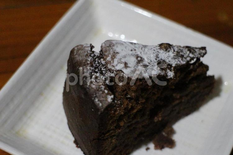 娘が作ってくれたケーキ　その４ お菓子,チョコレートケーキ,ガトーショコラの写真素材