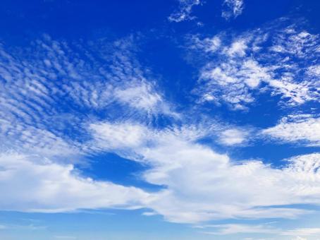 夏空 夏空 夏空,雲,白の写真素材