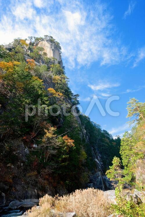 昇仙峡の絶景 秋,自然,風景の写真素材
