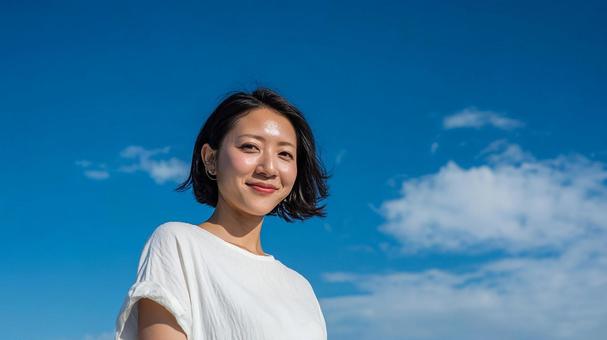健康的な笑顔が魅力的な、日本人女性 健康的な笑顔が魅力的な、日本人女性の写真