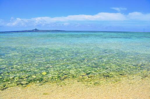 Okinawa beach background, JPG