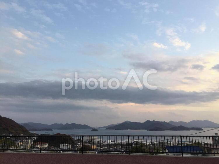 夕暮れ 日暮れ,海,瀬戸内の写真素材