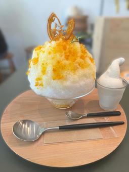 夏の楽しみ（甘夏かき氷） かき氷,氷,甘夏の写真素材