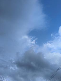 空 雲,青空,晴れの写真素材