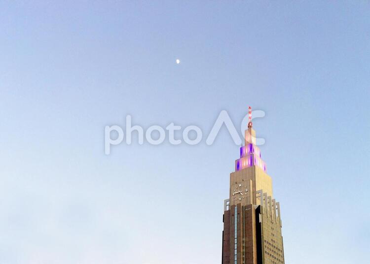 東京風景・渋谷ドコモタワー 渋谷,ドコモタワー,ライトアップの写真素材