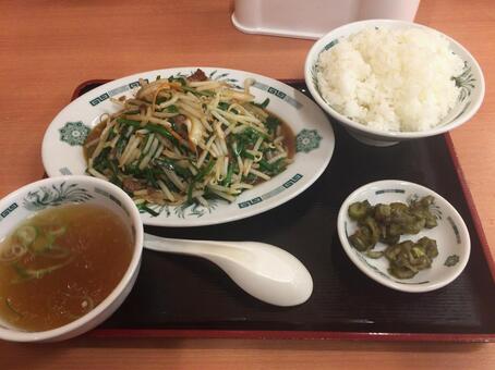 レバニラ炒め定食 レバニラ炒め定食,レバニラ炒め,レバニラの写真素材