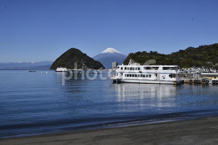 内浦から見た　富士山 ラブライブ,沼津,聖地の写真素材