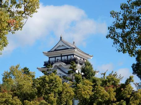 【風景写真】福山城が見える風景 福山城,天守閣,天守の写真素材