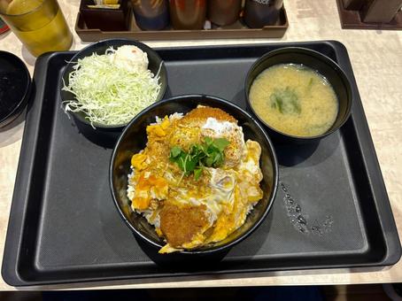 カツ丼定食 親子丼,カツ丼,定食の写真素材