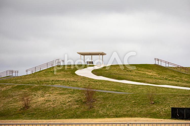 石巻南浜津波復興祈念公園 一丁目の丘 石巻南浜津波復興祈念公園,一丁目の丘,東日本大震災メモリアルの写真素材