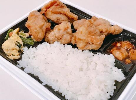 からあげ弁当 からあげ弁当,唐揚げ弁当,弁当の写真素材