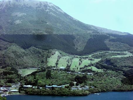 山伏峠の景色-11 山伏峠の景色-11 山伏峠,頂上,林の写真素材
