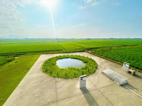 爆弾池03 爆弾池03 爆弾池,池,戦争遺構の写真素材