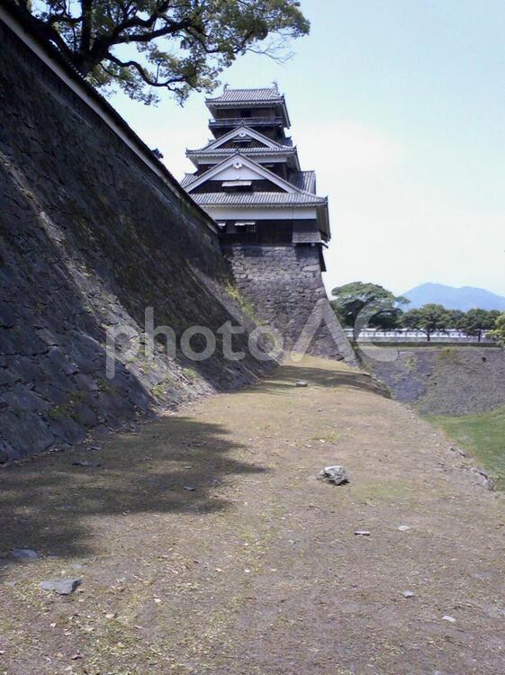 宇土櫓と石垣 宇土櫓,石垣,武者返しの写真素材