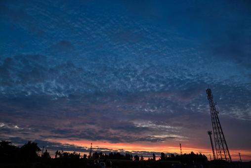 夕焼け 2025/7/12 夕焼け 2025/7/12 夕焼け,夕暮れ,夕方の写真素材