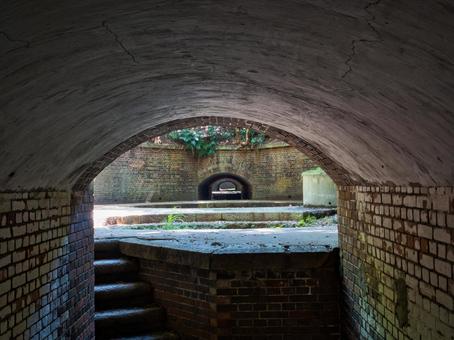 砲台跡 砲台跡,ミリタリー,遺跡の写真素材