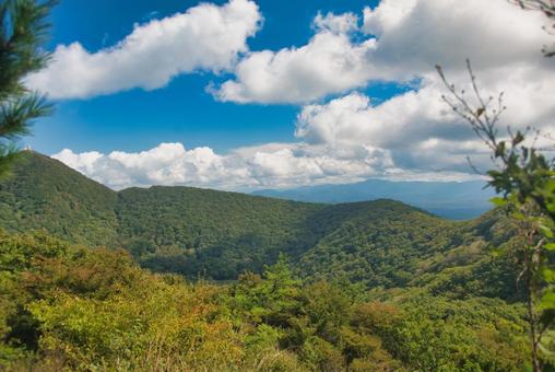 三瓶山の風景 しまね,登山,浸食の写真素材