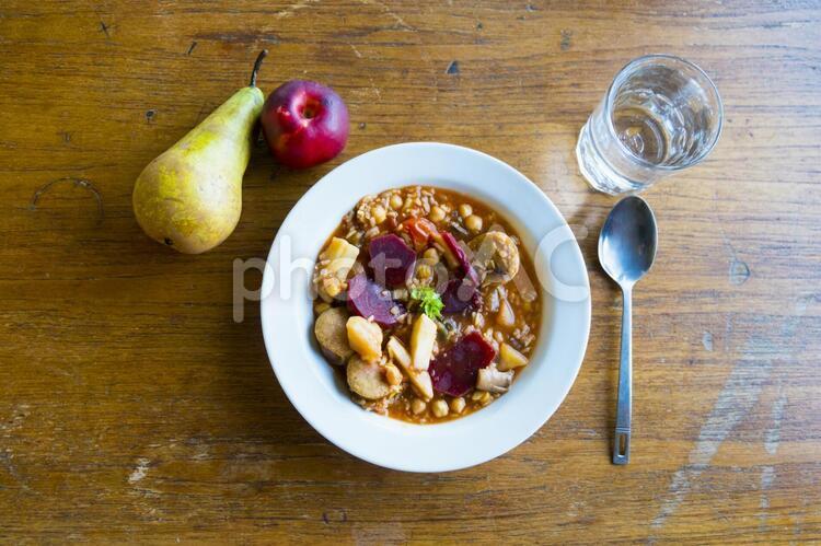 朝ごはんのいろいろ野菜リゾット リゾット,野菜リゾット,野菜スープの写真素材