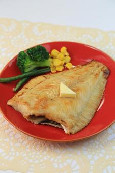 Photo, flounder, saute, butter, 