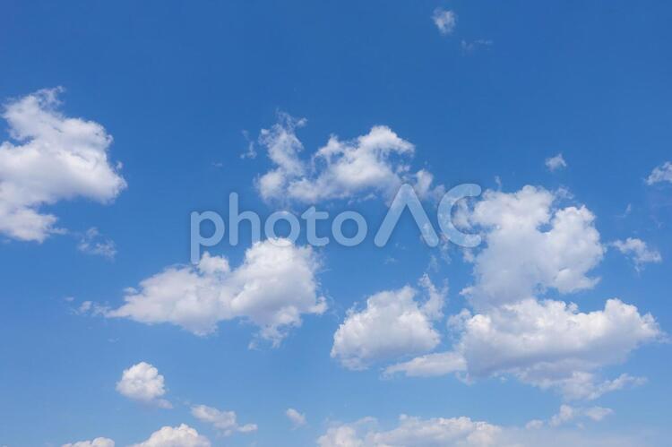 青空と雲 青空,空,青の写真素材