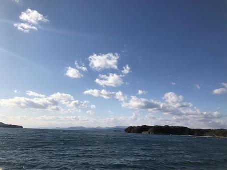 空2 空,青空,雲の写真素材