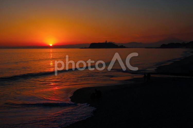 焼けた夕焼け 夕焼け,夕陽,夕日の写真素材