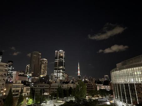 六本木ヒルズから見た夜景 六本木,夜景,夜空の写真素材