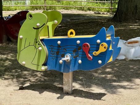 Playground equipment in the park, JPG