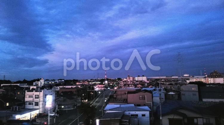 夕暮れの町並み 町並み,街並み,夕暮れの写真素材