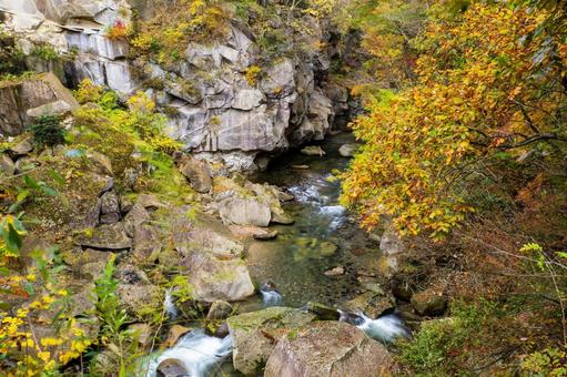 秋の磊々峡(41) 秋,紅葉,磊々峡の写真素材