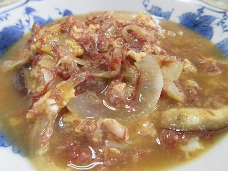 コンビーフの卵とじ コンビーフの卵とじの写真
