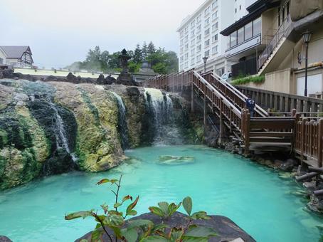 草津温泉の湯畑 草津温泉,湯畑,温泉街の写真素材