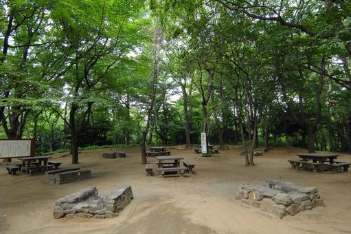 駒場野公園のデイキャンプ場の写真