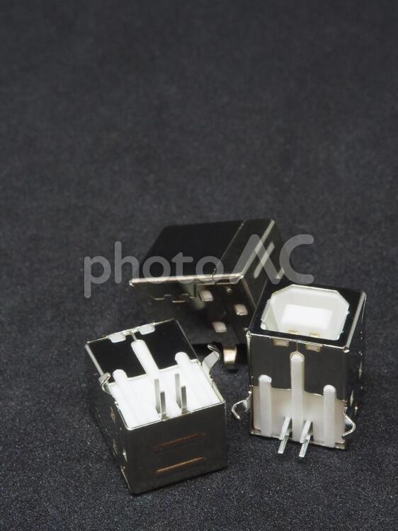 USB-B型コネクタの2 usb,b型,コネクタの写真素材