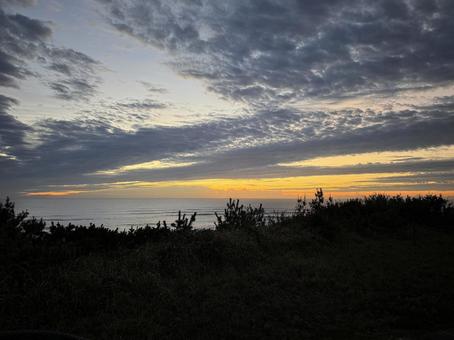 鉾田市の海辺の朝日 鉾田市の海辺の朝日 朝日,海辺,鉾田市の写真素材